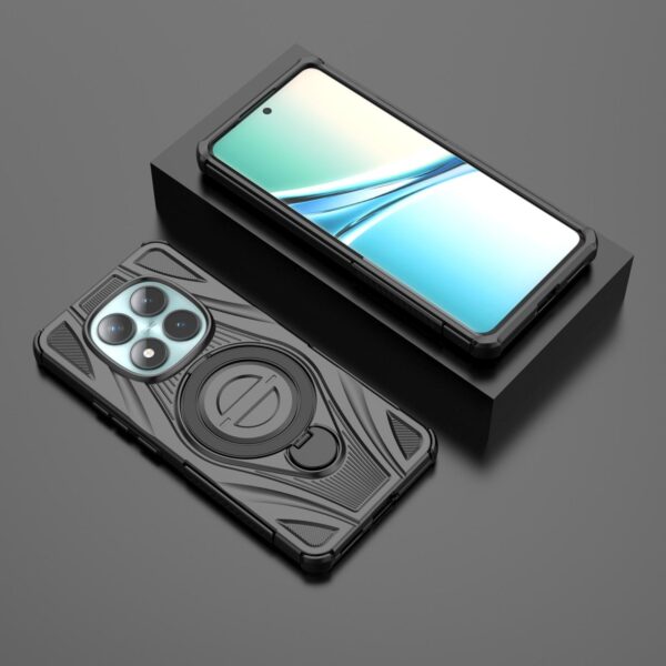 Xiaomi Redmi Note 15 5G /4G Star Ring Metallic Pivot Bracket Magnetic Black-Θήκη Σκληρή