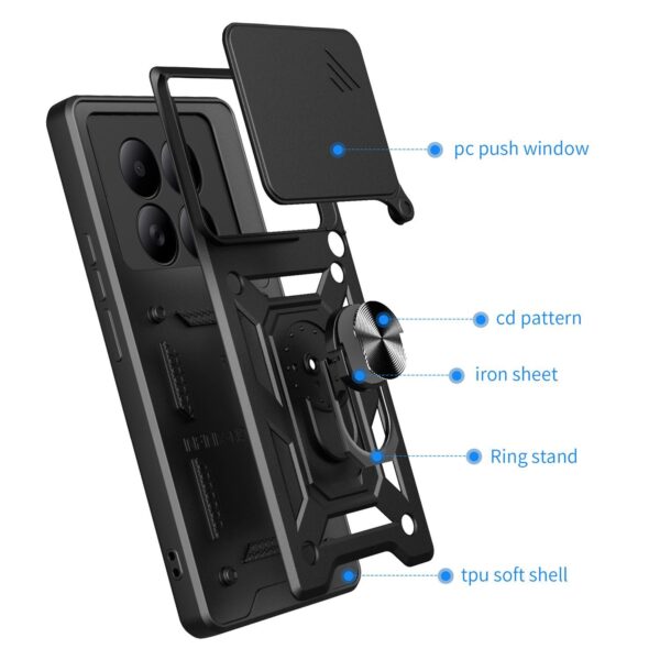 Xiaomi Redmi Note 15 5G / 4G Sliding Camera Cover Design TPU+PC Rose Gold-Θήκη Σκληρή