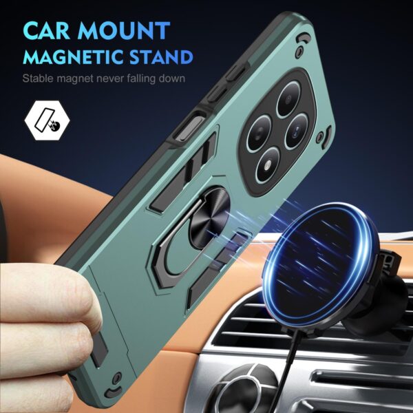 Xiaomi Redmi Note 15 5G / 4G/ Poco M8 5G Shockproof Metal Ring Holder Green-Θήκη Σκληρή