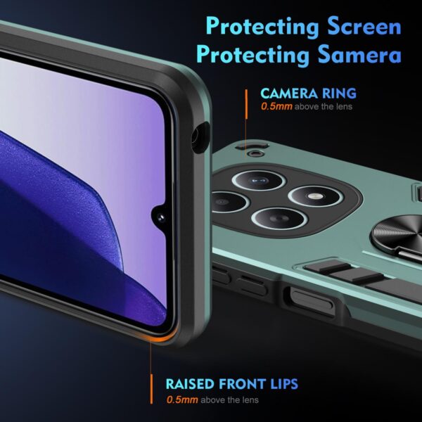 Xiaomi Redmi Note 15 5G / 4G/ Poco M8 5G Shockproof Metal Ring Holder Green-Θήκη Σκληρή