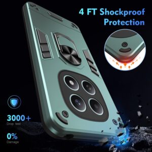 Xiaomi Redmi Note 15 5G / 4G/ Poco M8 5G Shockproof Metal Ring Holder Green-Θήκη Σκληρή