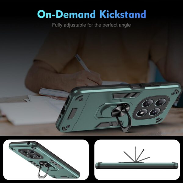 Xiaomi Redmi Note 15 5G / 4G/ Poco M8 5G Shockproof Metal Ring Holder Green-Θήκη Σκληρή