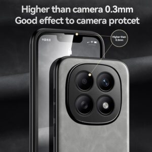 Xiaomi Redmi Note 15 Pro+ 5G / Poco M8 Pro 5G Skin Feel Magnetic Leather Back Dark Grey-Θήκη Σκληρή