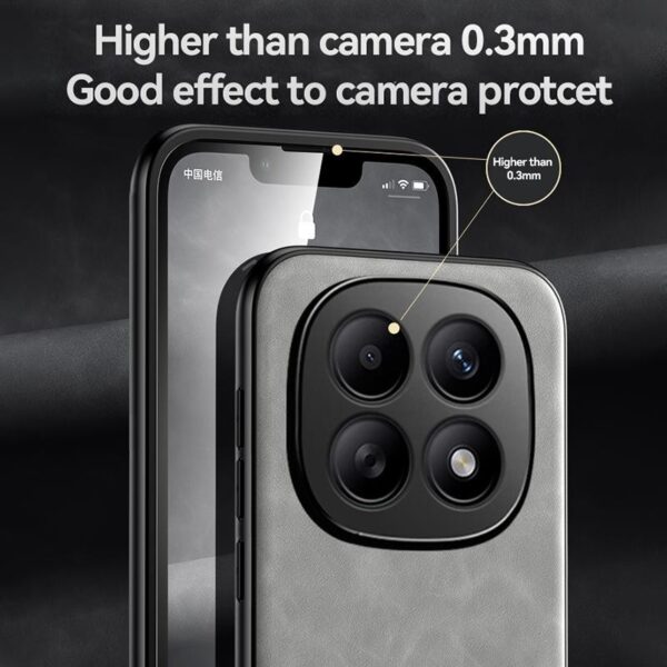 Xiaomi Redmi Note 15 Pro+ 5G / Poco M8 Pro 5G Skin Feel Magnetic Leather Back Dark Grey-Θήκη Σκληρή