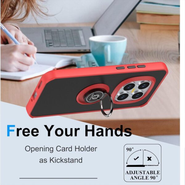 Xiaomi Redmi Note 15 Pro 4G Shadow 1 Series TPU + PC with Ring Red + Black-Θήκη Σκληρή