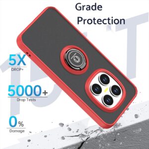 Xiaomi Redmi Note 15 Pro 4G Shadow 1 Series TPU + PC with Ring Red + Black-Θήκη Σκληρή