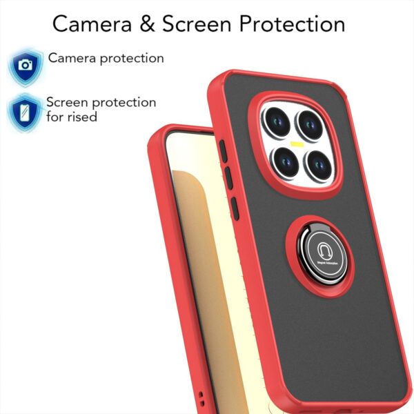Xiaomi Redmi Note 15 Pro 4G Shadow 1 Series TPU + PC with Ring Red + Black-Θήκη Σκληρή