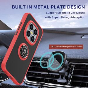 Xiaomi Redmi Note 15 Pro 4G Shadow 1 Series TPU + PC with Ring Red + Black-Θήκη Σκληρή