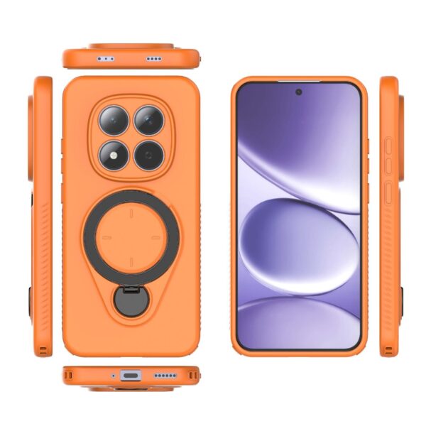 Xiaomi Redmi Note 15 Pro 5G Ring Shield MagSafe TPU with 360 Degree Rotating Holder Orange-Θήκη Σκληρή