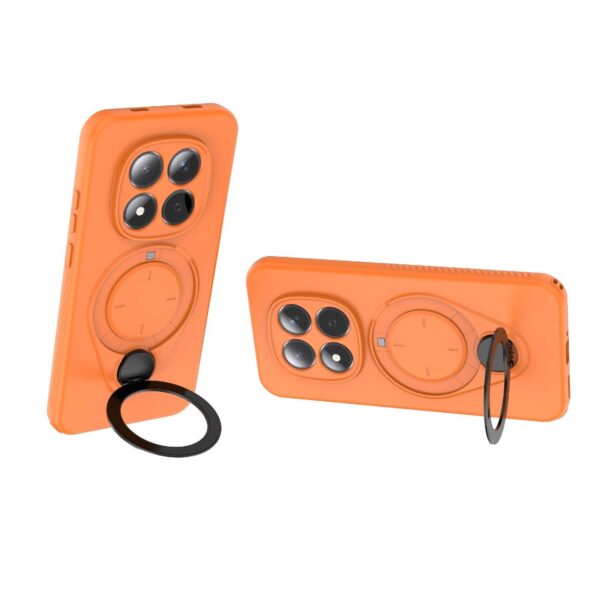 Xiaomi Redmi Note 15 Pro 5G Ring Shield MagSafe TPU with 360 Degree Rotating Holder Orange-Θήκη Σκληρή