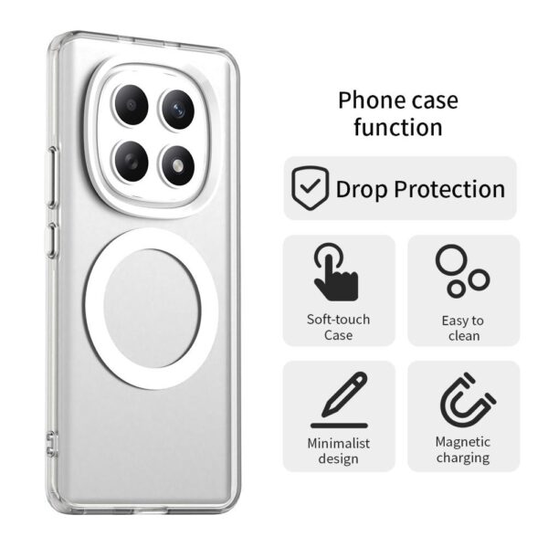 Xiaomi Redmi Note 15 5G / 4G Candy Magsafe PC Hybrid TPU White-Θήκη Σιλικόνης