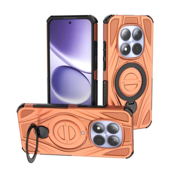 Xiaomi Redmi Note 15 Pro 5G Star Ring Metallic Pivot Bracket Magnetic Orange-Θήκη Σκληρή