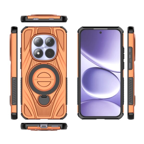 Xiaomi Redmi Note 15 Pro 5G Star Ring Metallic Pivot Bracket Magnetic Orange-Θήκη Σκληρή