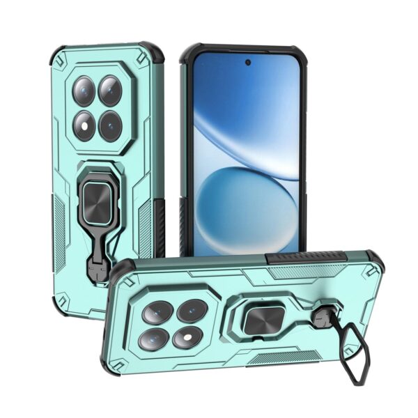 Xiaomi Redmi Note 15 Pro+ 5G Metal Kickstand TPU Hybrid PC Green-Θήκη Σκληρή