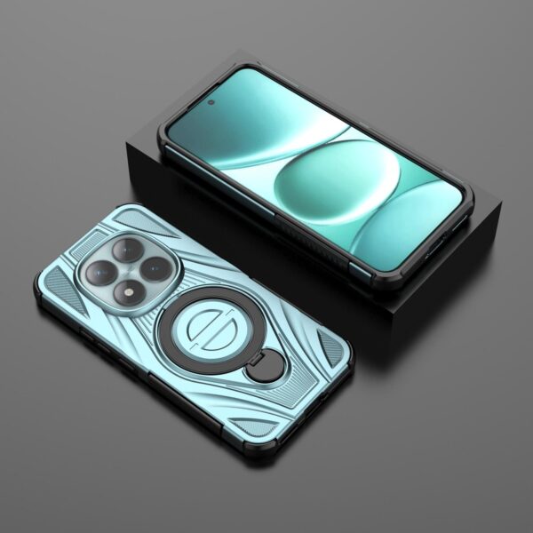 Xiaomi Redmi Note 15 Pro+ 5G Star Ring Metallic Pivot Bracket Magnetic Cyan-Θήκη Σκληρή