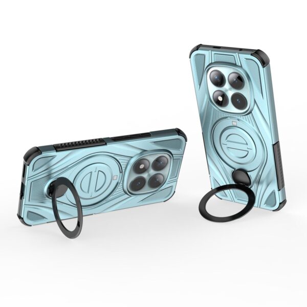 Xiaomi Redmi Note 15 Pro+ 5G Star Ring Metallic Pivot Bracket Magnetic Cyan-Θήκη Σκληρή