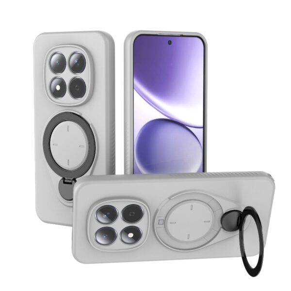 Xiaomi Redmi Note 15 Pro 5G Ring Shield MagSafe TPU with 360 Degree Rotating Holder Grey-Θήκη Σκληρή