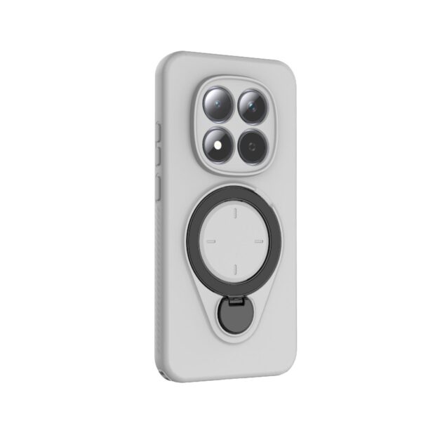 Xiaomi Redmi Note 15 Pro 5G Ring Shield MagSafe TPU with 360 Degree Rotating Holder Grey-Θήκη Σκληρή