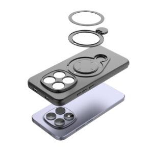 Xiaomi Redmi Note 15 Pro 5G Ring Shield MagSafe TPU with 360 Degree Rotating Holder Grey-Θήκη Σκληρή