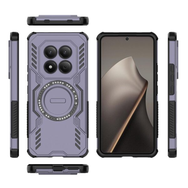 Xiaomi Redmi Note 15 Pro 4G Butterfly Armor MagSafe Magnetic Ring Shockproof Purple-Θήκη Σκληρή