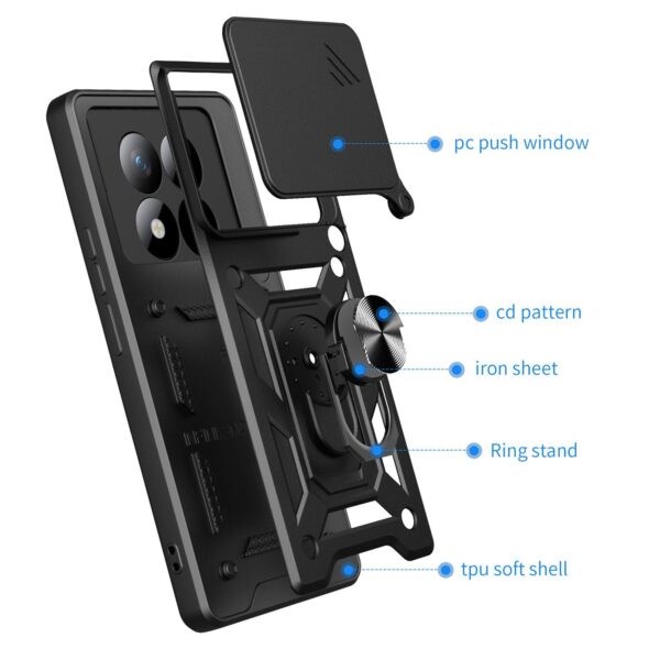 Xiaomi Redmi Note 15 Pro+ 5G Sliding Camera Cover Design TPU+PC Rose Gold-Θήκη Σκληρή