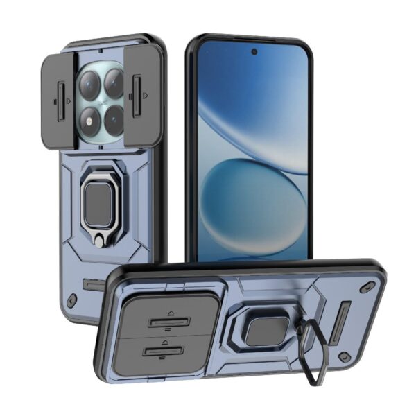 Xiaomi Redmi Note 15 Pro+ 5G Sliding Camshield TPU + PC Shockproof with Holder Blue-Θήκη Σκληρή