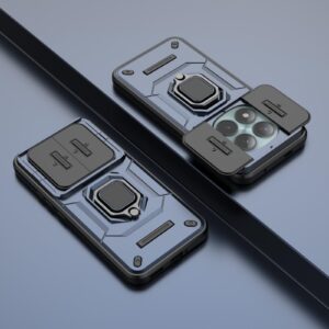 Xiaomi Redmi Note 15 Pro+ 5G Sliding Camshield TPU + PC Shockproof with Holder Blue-Θήκη Σκληρή