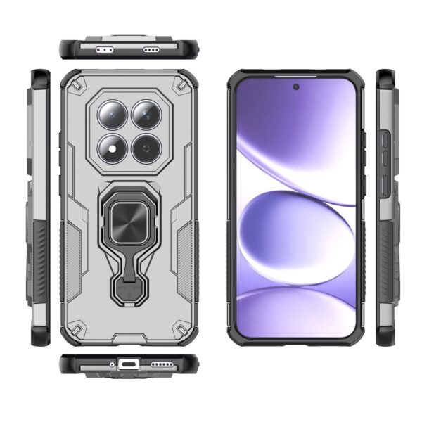 Xiaomi Redmi Note 15 Pro 5G Metal Kickstand TPU Hybrid PC Grey-Θήκη Σκληρή