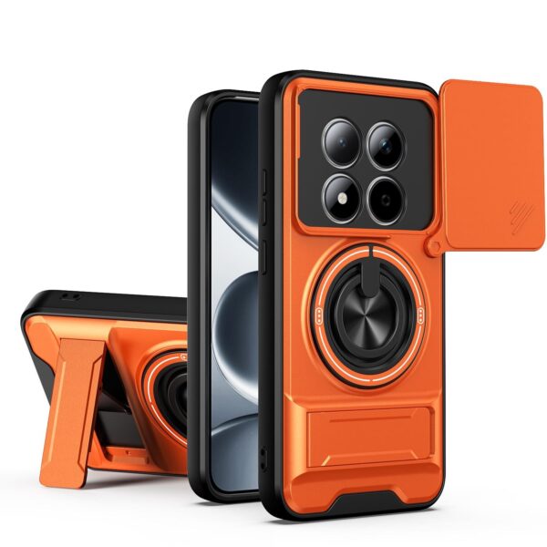 Xiaomi Redmi Note 15 Pro 4G Lens Sliding Window Multifunctional Magnetic Shockproof Orange-Θήκη Σκληρή