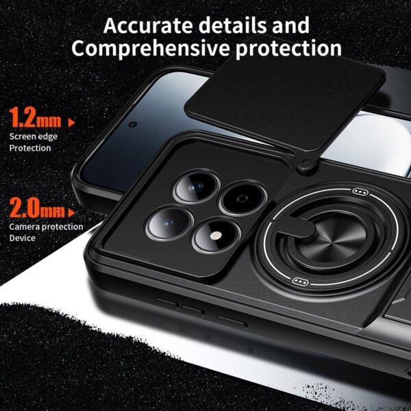 Xiaomi Redmi Note 15 Pro 4G Lens Sliding Window Multifunctional Magnetic Shockproof Titanium Gray-Θήκη Σκληρή