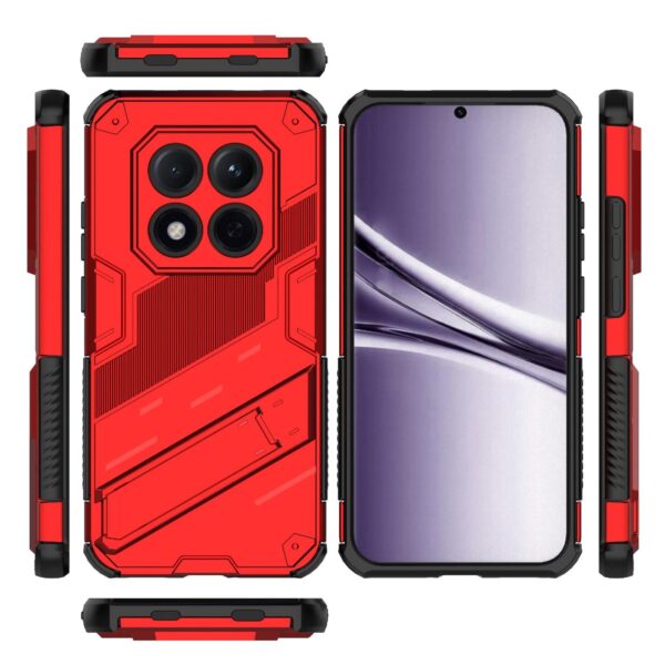 Xiaomi Redmi Note 15 Pro 5G Punk Armor 2 in 1 PC + TPU with Holder Red-Θήκη Σκληρή