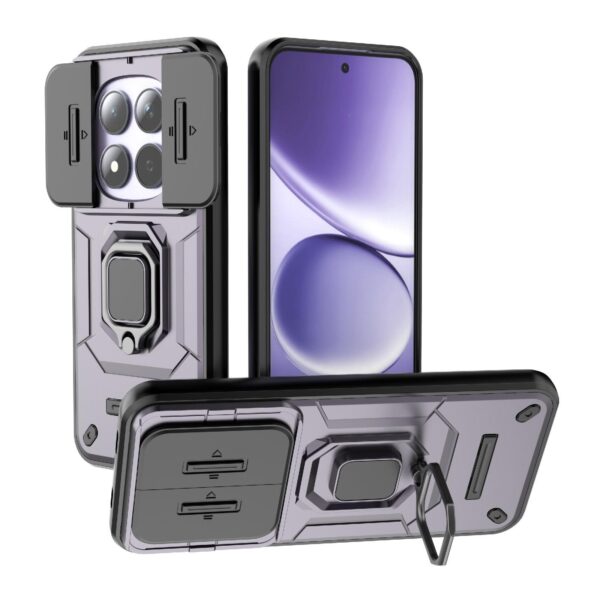 Xiaomi Redmi Note 15 Pro 5G Sliding Camshield TPU + PC Shockproof with Holder Purple-Θήκη Σκληρή