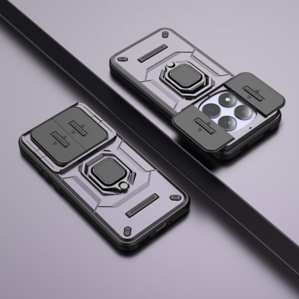 Xiaomi Redmi Note 15 Pro 5G Sliding Camshield TPU + PC Shockproof with Holder Purple-Θήκη Σκληρή