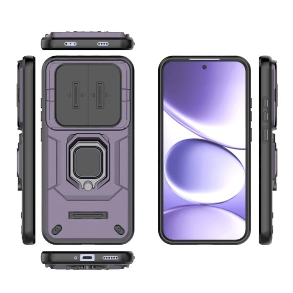 Xiaomi Redmi Note 15 Pro 5G Sliding Camshield TPU + PC Shockproof with Holder Purple-Θήκη Σκληρή