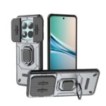 Xiaomi Redmi Note 15 5G Sliding Camshield TPU + PC Shockproof with Holder Grey-Θήκη Σκληρή