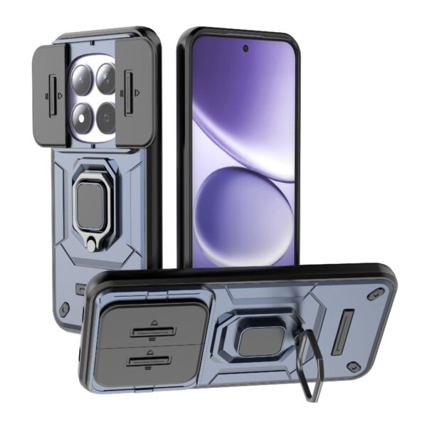 Xiaomi Redmi Note 15 Pro 5G Sliding Camshield TPU + PC Shockproof with Holder Blue-Θήκη Σκληρή