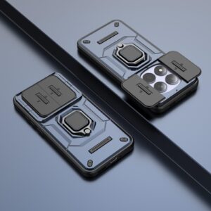 Xiaomi Redmi Note 15 Pro 5G Sliding Camshield TPU + PC Shockproof with Holder Blue-Θήκη Σκληρή