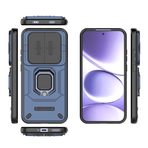 Xiaomi Redmi Note 15 Pro 5G Sliding Camshield TPU + PC Shockproof with Holder Blue-Θήκη Σκληρή
