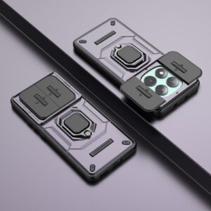 Xiaomi Redmi Note 15 5G Sliding Camshield TPU + PC Shockproof with Holder Purple-Θήκη Σκληρή