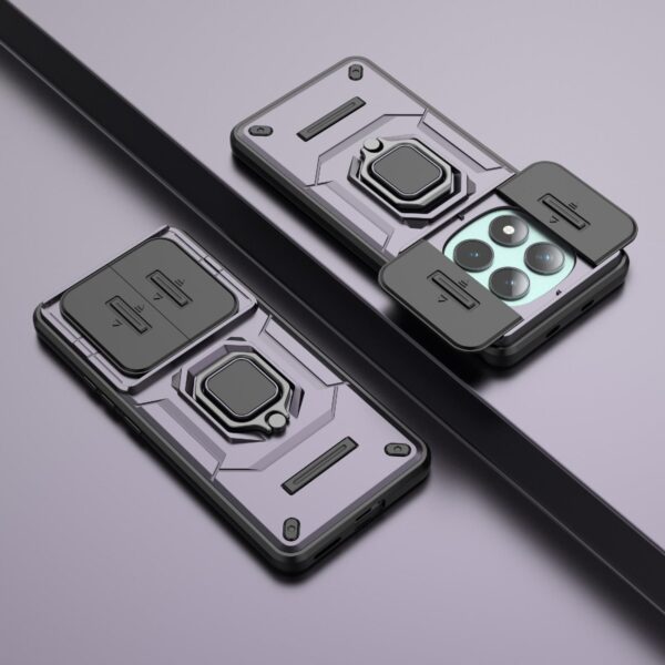 Xiaomi Redmi Note 15 5G Sliding Camshield TPU + PC Shockproof with Holder Purple-Θήκη Σκληρή