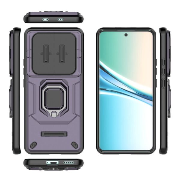 Xiaomi Redmi Note 15 5G Sliding Camshield TPU + PC Shockproof with Holder Purple-Θήκη Σκληρή