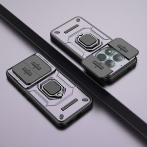 Xiaomi Redmi Note 15 Pro+ 5G Sliding Camshield TPU + PC Shockproof with Holder Purple-Θήκη Σκληρή