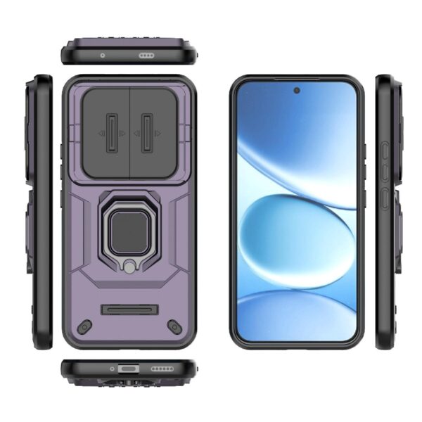 Xiaomi Redmi Note 15 Pro+ 5G Sliding Camshield TPU + PC Shockproof with Holder Purple-Θήκη Σκληρή