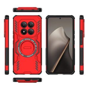 Xiaomi Redmi Note 15 Pro 4G Butterfly Armor MagSafe Magnetic Ring Shockproof Red-Θήκη Σκληρή