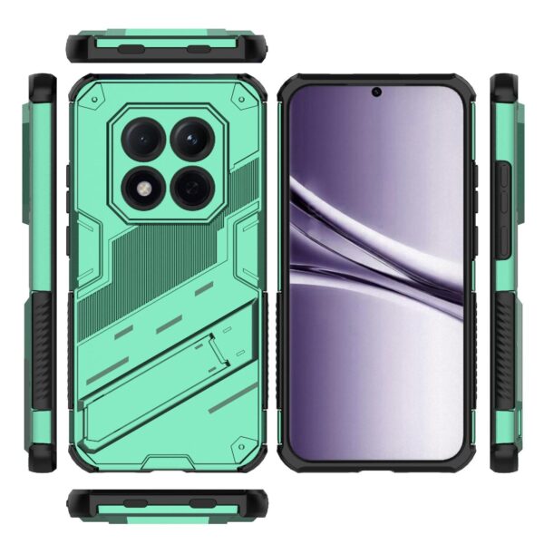 Xiaomi Redmi Note 15 Pro 5G Punk Armor 2 in 1 PC + TPU with Holder Green-Θήκη Σκληρή