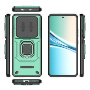 Xiaomi Redmi Note 15 5G Sliding Camshield TPU + PC Shockproof with Holder Green-Θήκη Σκληρή