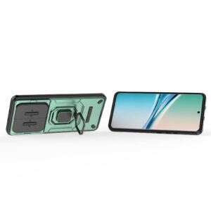 Xiaomi Redmi Note 15 5G Sliding Camshield TPU + PC Shockproof with Holder Green-Θήκη Σκληρή