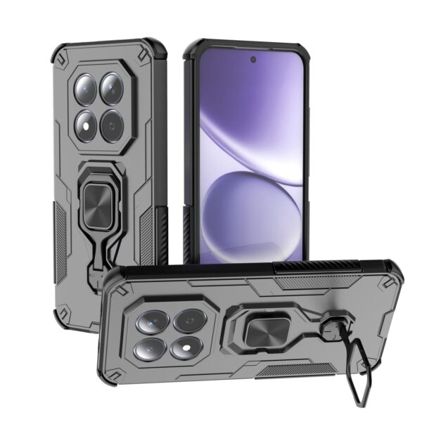 Xiaomi Redmi Note 15 Pro 5G Metal Kickstand TPU Hybrid PC Black-Θήκη Σκληρή