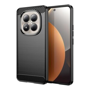 Xiaomi Redmi Note 15 Pro 4G Carbon Fiber Brushed Texture TPU Black-Θήκη Σιλικόνης