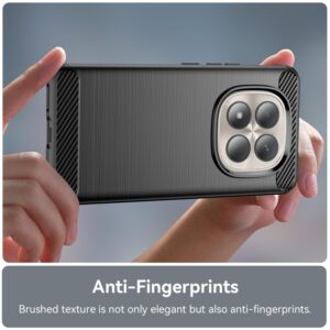 Xiaomi Redmi Note 15 Pro 4G Carbon Fiber Brushed Texture TPU Black-Θήκη Σιλικόνης